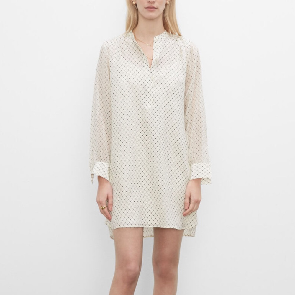 Club Monaco Silk dress in black and white